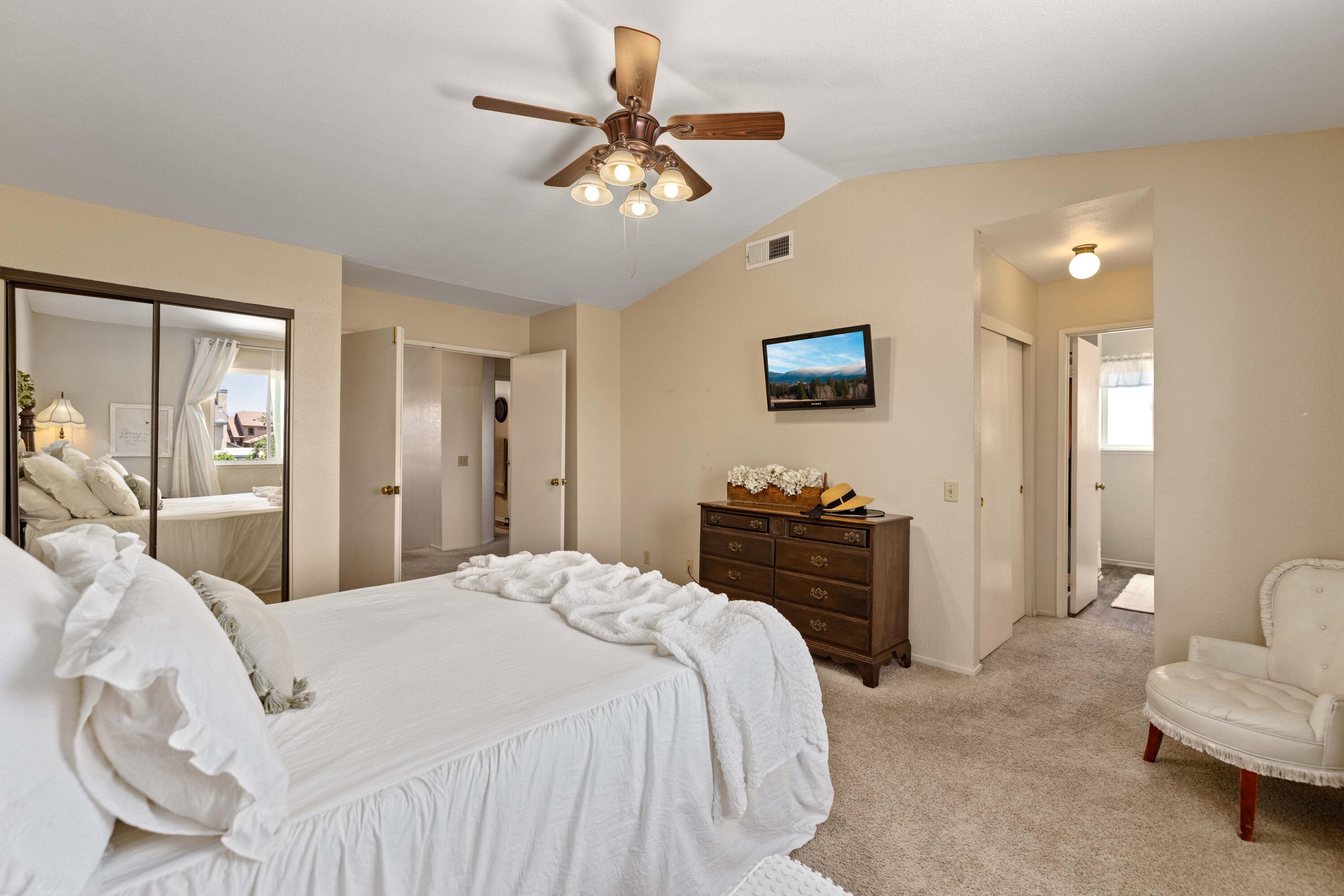 2833 Springfield Place Lancaster, CA 93536 - Photo 29 of 37 a bedroom with a bed and a television