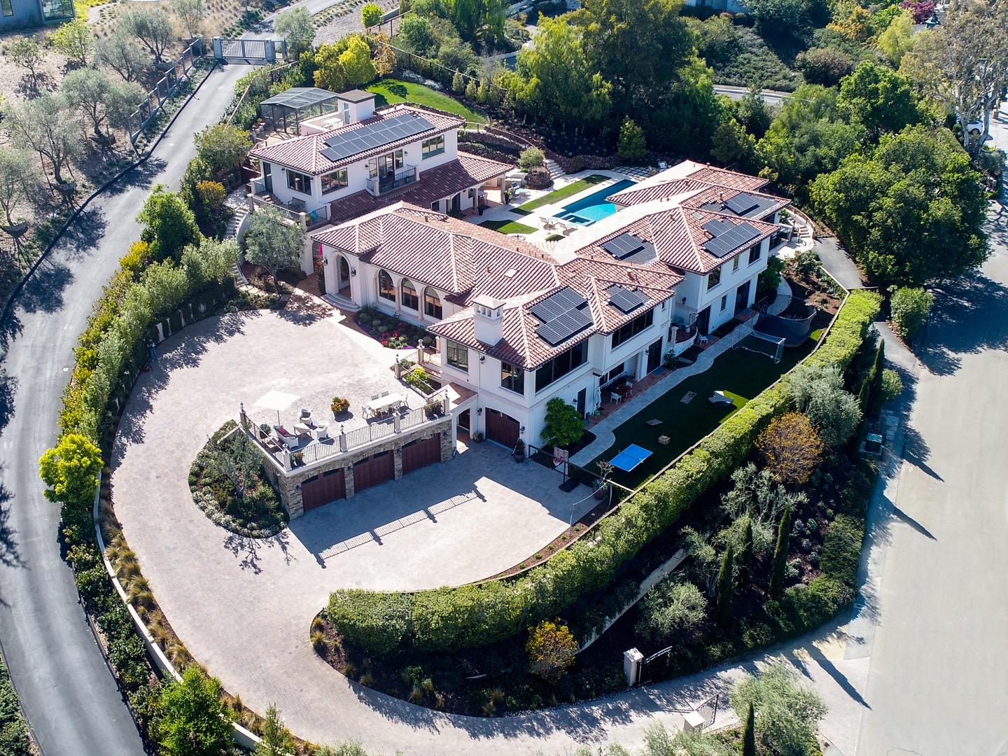 883 Robb Road Palo Alto, CA 94306 - Photo 15 of 33 an aerial view of a house with a garden and balcony