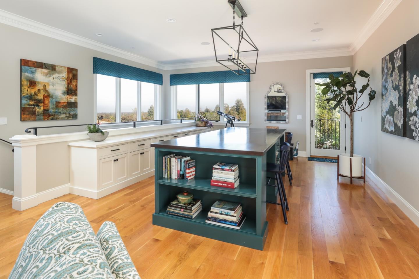 883 Robb Road Palo Alto, CA 94306 - Photo 23 of 33 a living room with furniture and a fireplace