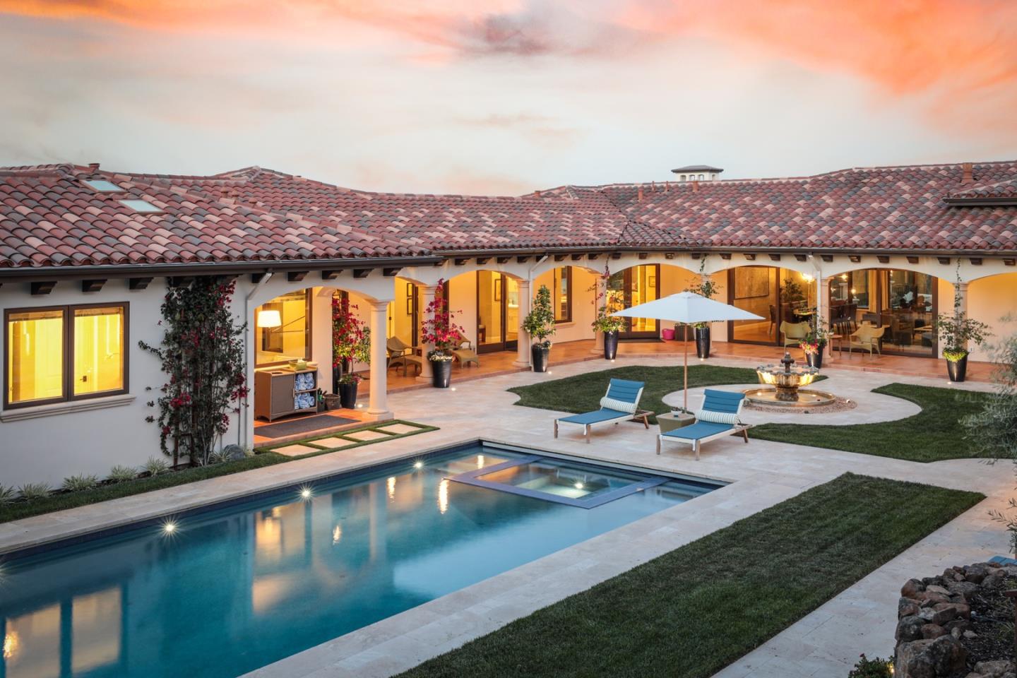 883 Robb Road Palo Alto, CA 94306 - Photo 4 of 33 an aerial view of a house with swimming pool having outdoor seating