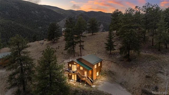a view of a street with a trees