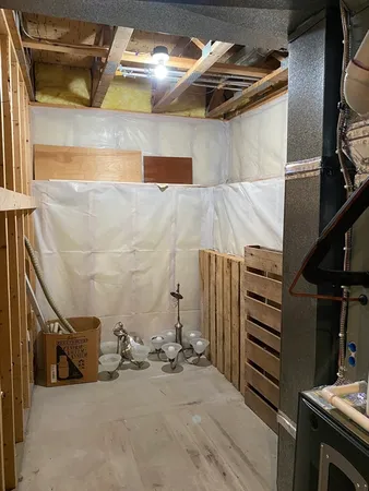 a view of storage and utility room