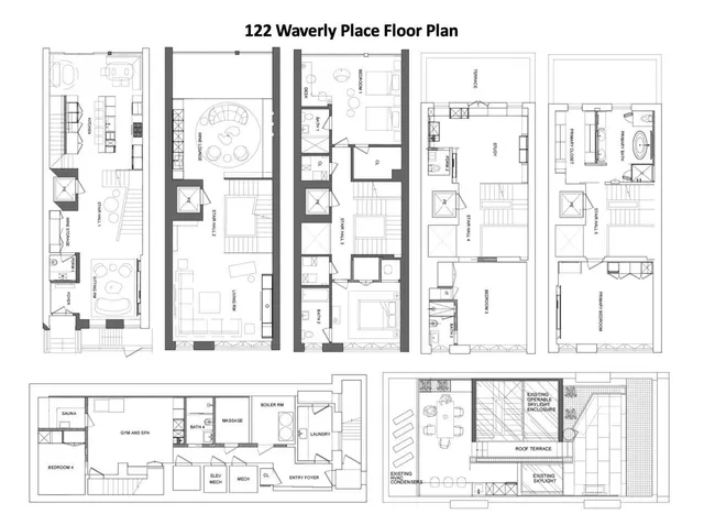 a black and white photo of a living room