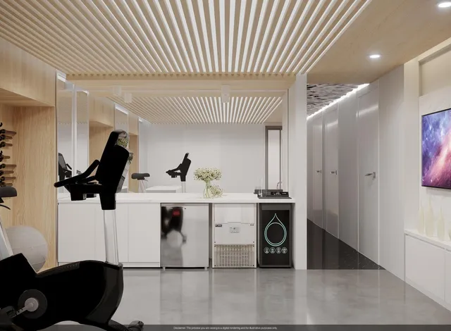 a bathroom with a bathtub and shower