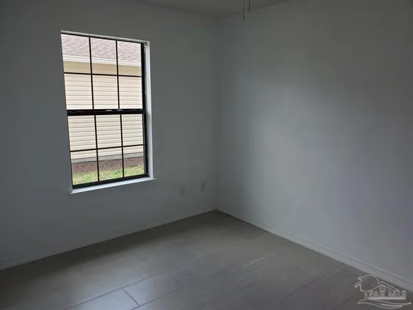 an empty room with a window