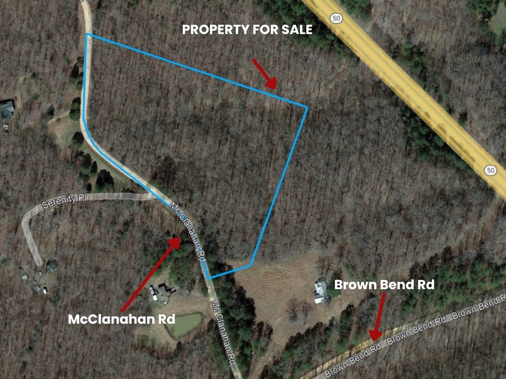 0 Mcclanahan Road Only, TN 37140 - Photo 6 of 12 Showing location of property from Brown Bend Rd and Hwy 50.