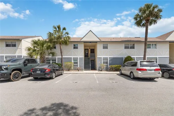 a car parked in front of a house