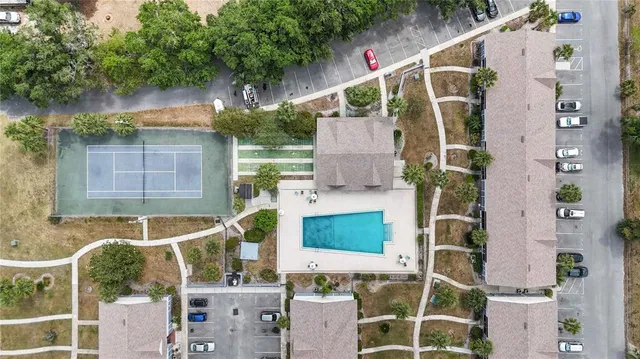 an aerial view of house with outdoor space