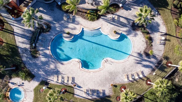 an aerial view of multiple house