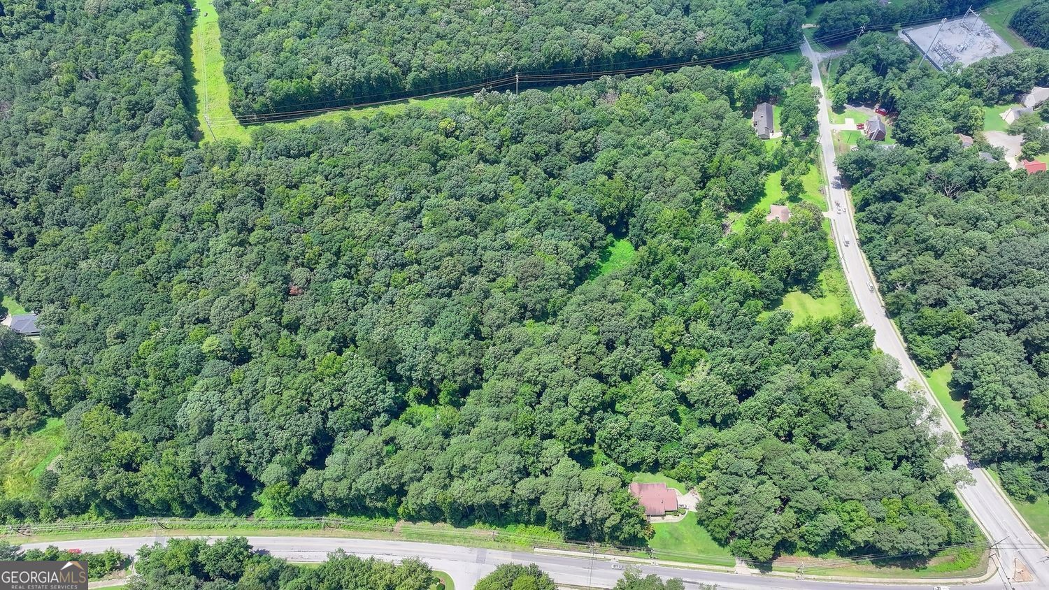 3825 Panthersville Road Ellenwood, GA 30294 - Photo 11 of 15 a view of a forest with a street