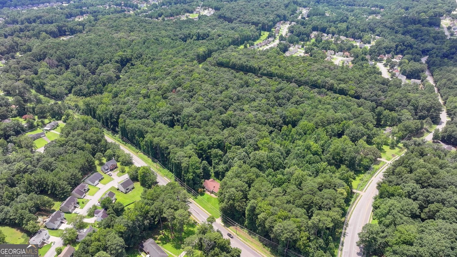 3825 Panthersville Road Ellenwood, GA 30294 - Photo 13 of 15 an aerial view of a house with a yard