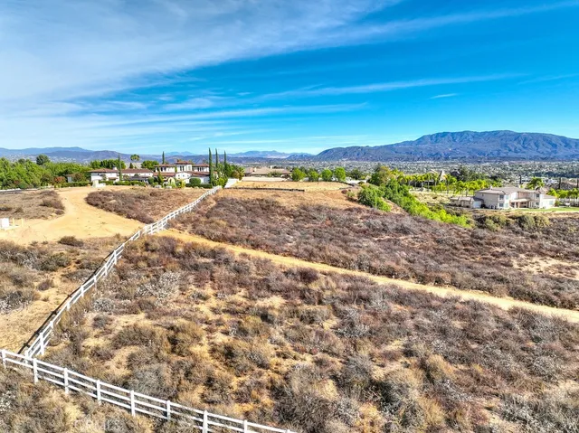 a view of an outdoor space and mountains