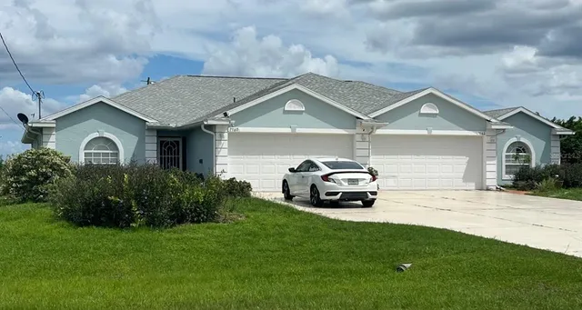 a car parked in front of house