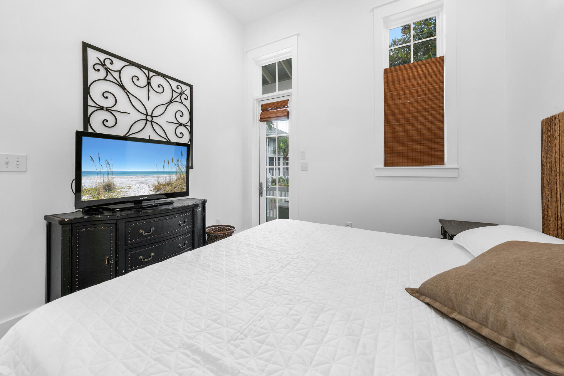 47 Cypress Walk Santa Rosa Beach, FL 32459 - Photo 14 of 46 a bedroom with a bed and a television
