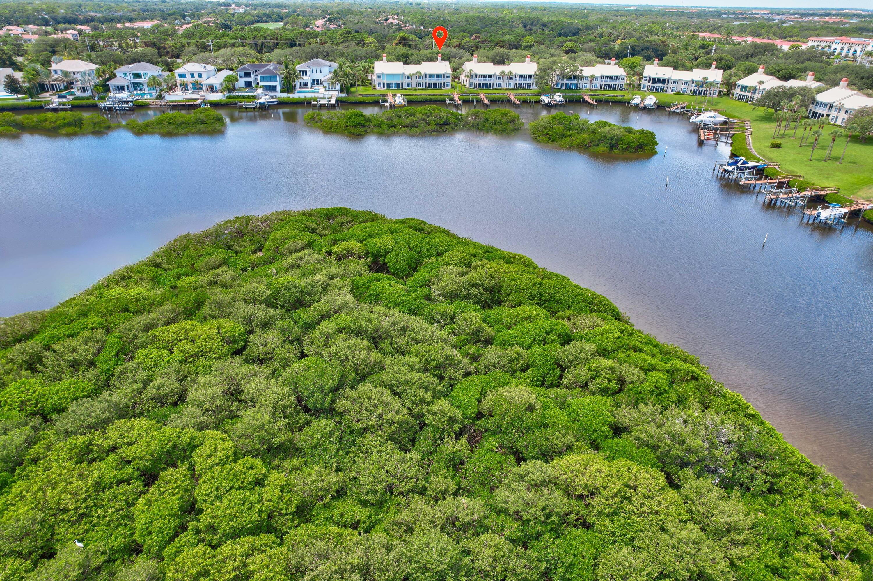 260 Eagle Drive Jupiter, FL 33477 - Photo 39 of 41 an aerial view of a houses with outdoor space and lake view