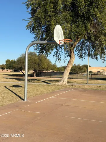 a view of a basketball court