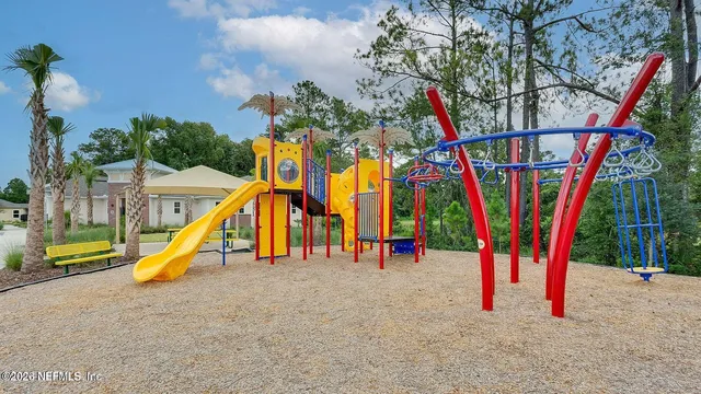 a view of park with slide