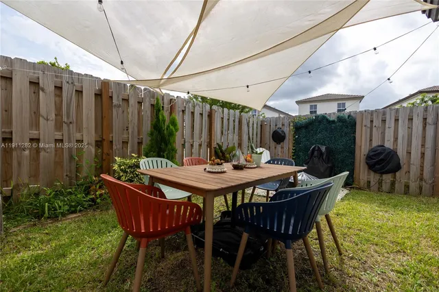a table and chairs with the table in front of it