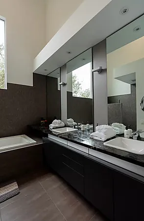 a close up of a bathtub