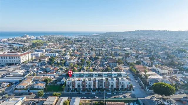 an aerial view of a city