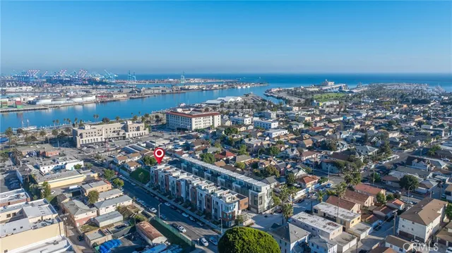 an aerial view of a city