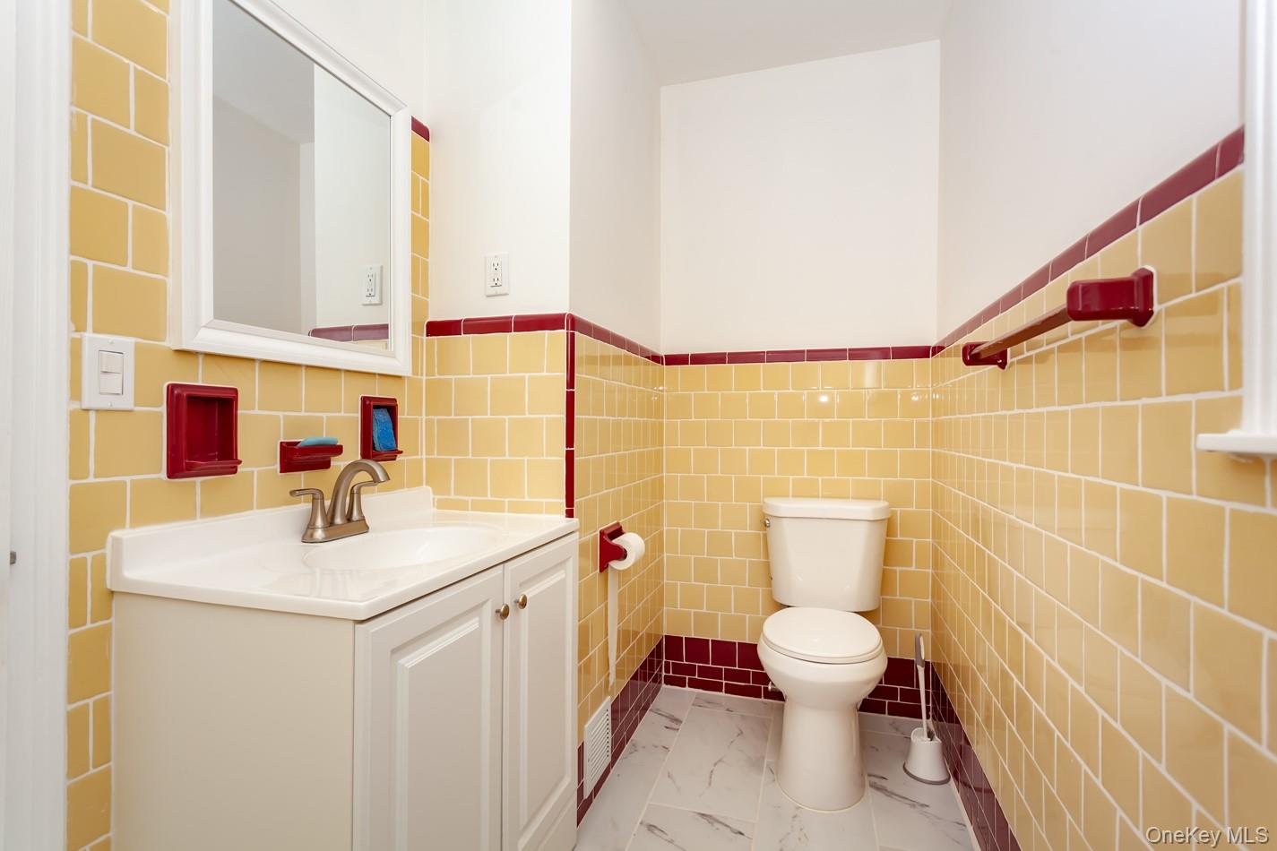 15 Waring Road Newburgh, NY 12550 - Photo 18 of 42 a bathroom with a sink a toilet and shower