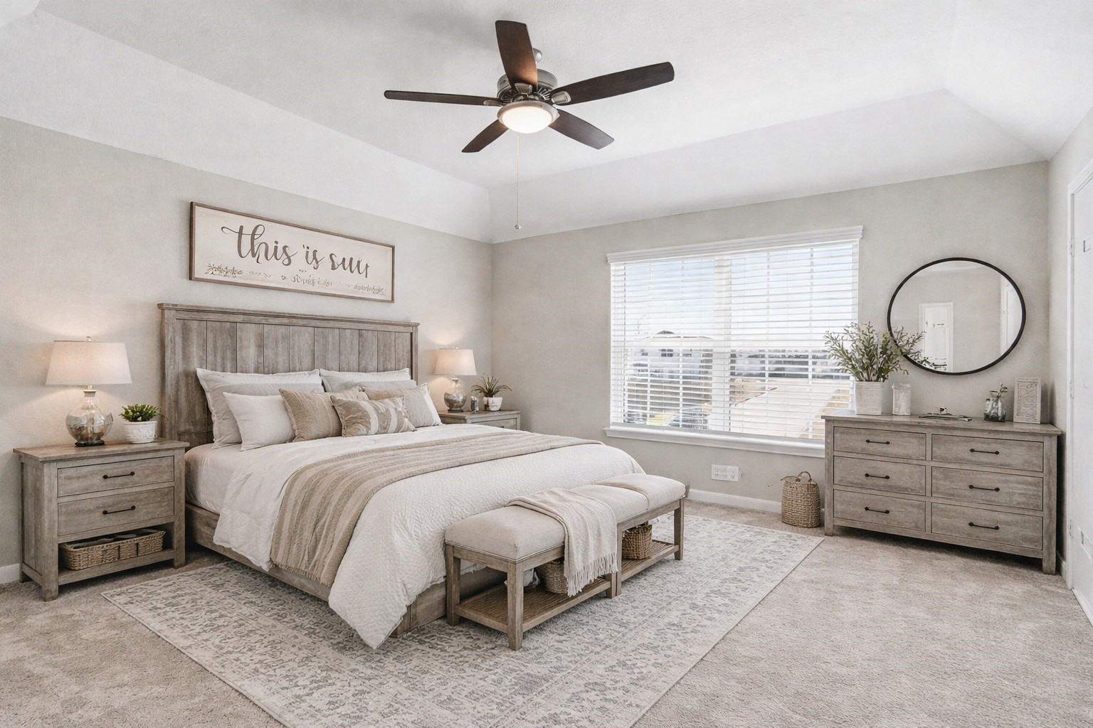 19602 Pradera Meadows Loop Rosharon, TX 77583 - Photo 18 of 47 a bedroom with a bed a window and a dresser