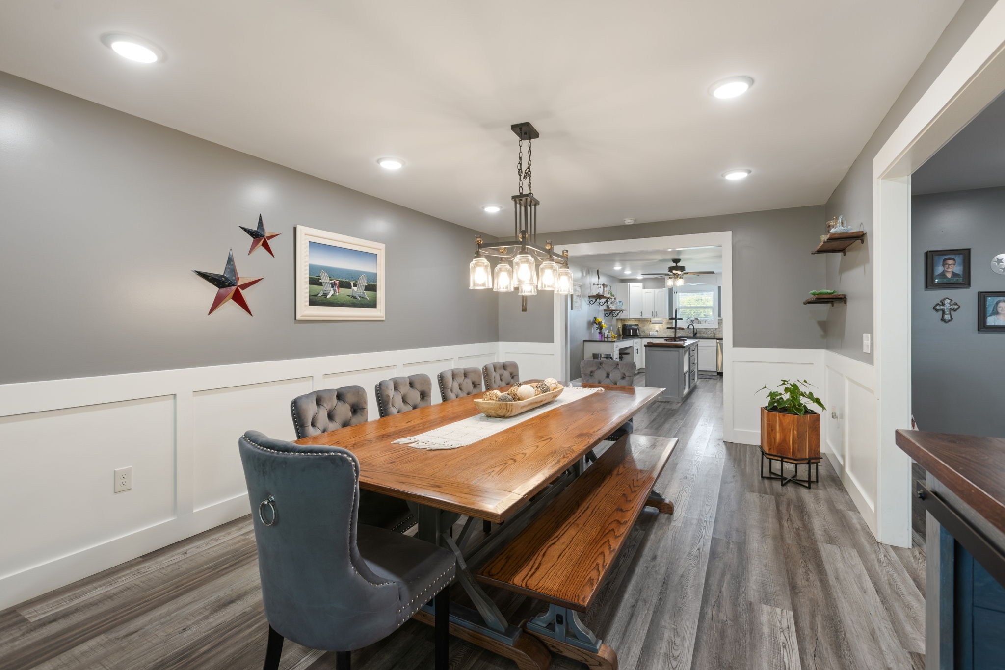 3030 Cherry Corner Road Cornersville, TN 37047 - Photo 15 of 66 a view of a dining room with furniture window and wooden floor