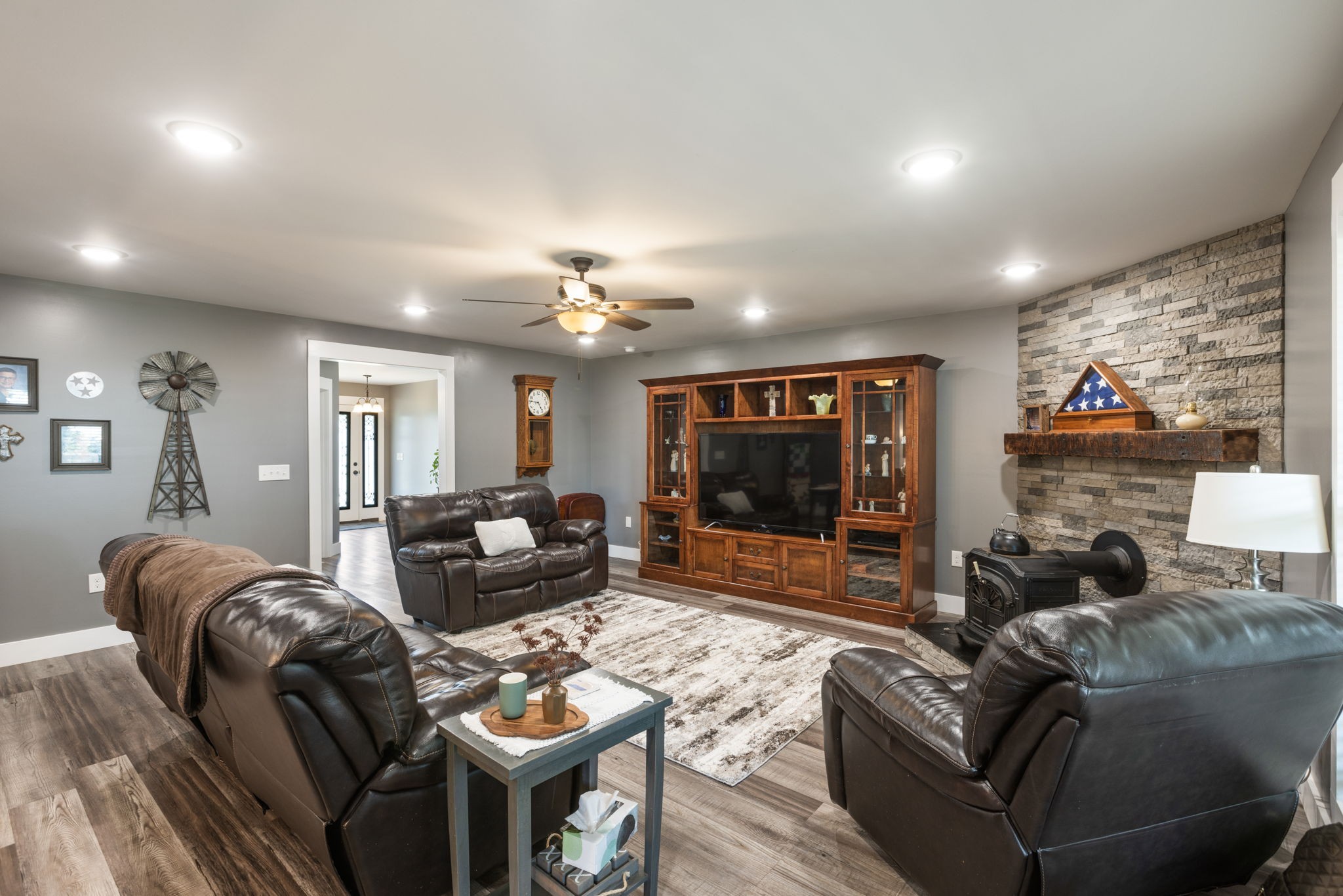 3030 Cherry Corner Road Cornersville, TN 37047 - Photo 17 of 66 a living room with furniture and a flat screen tv