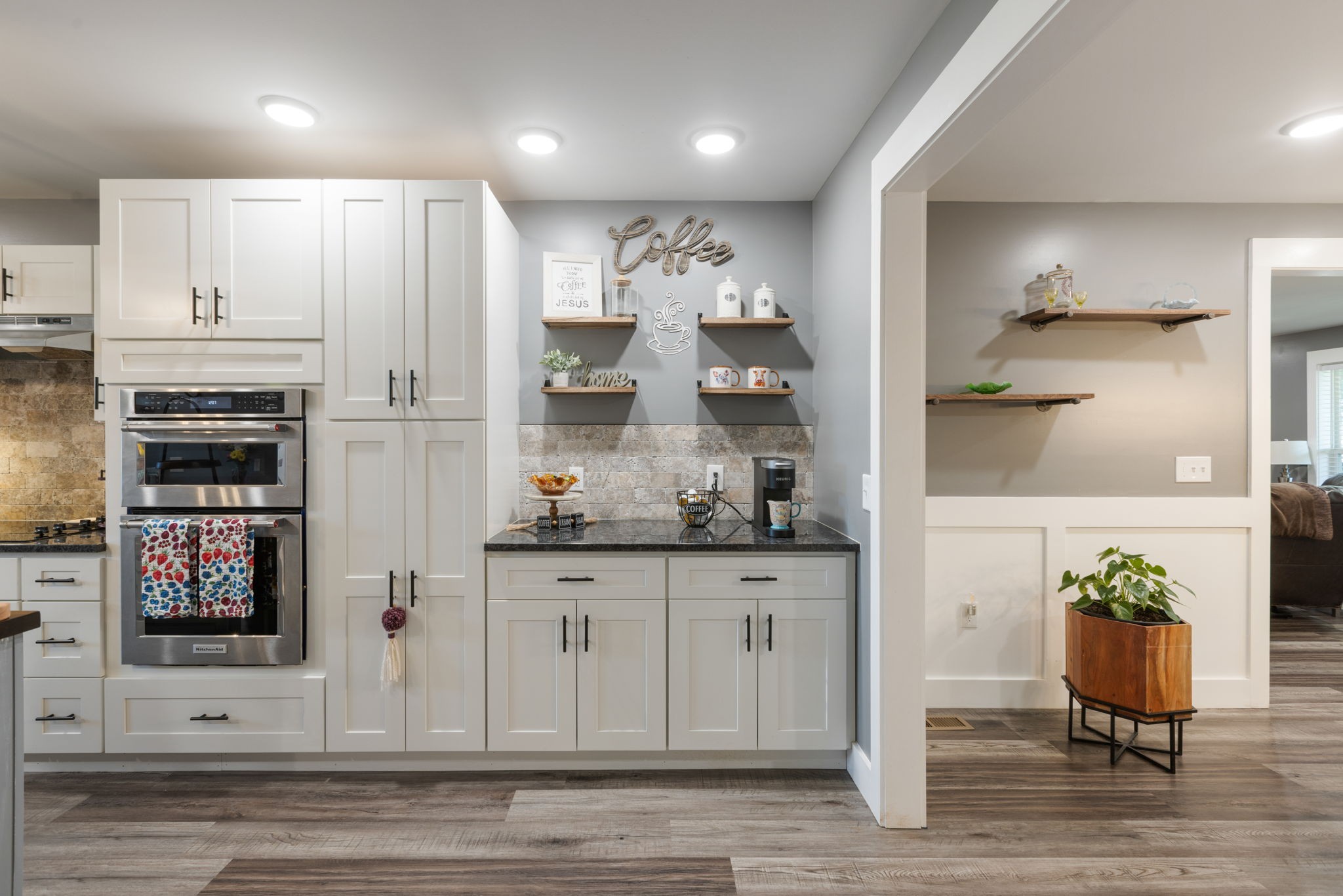 3030 Cherry Corner Road Cornersville, TN 37047 - Photo 10 of 66 a large kitchen with cabinets and wooden floor