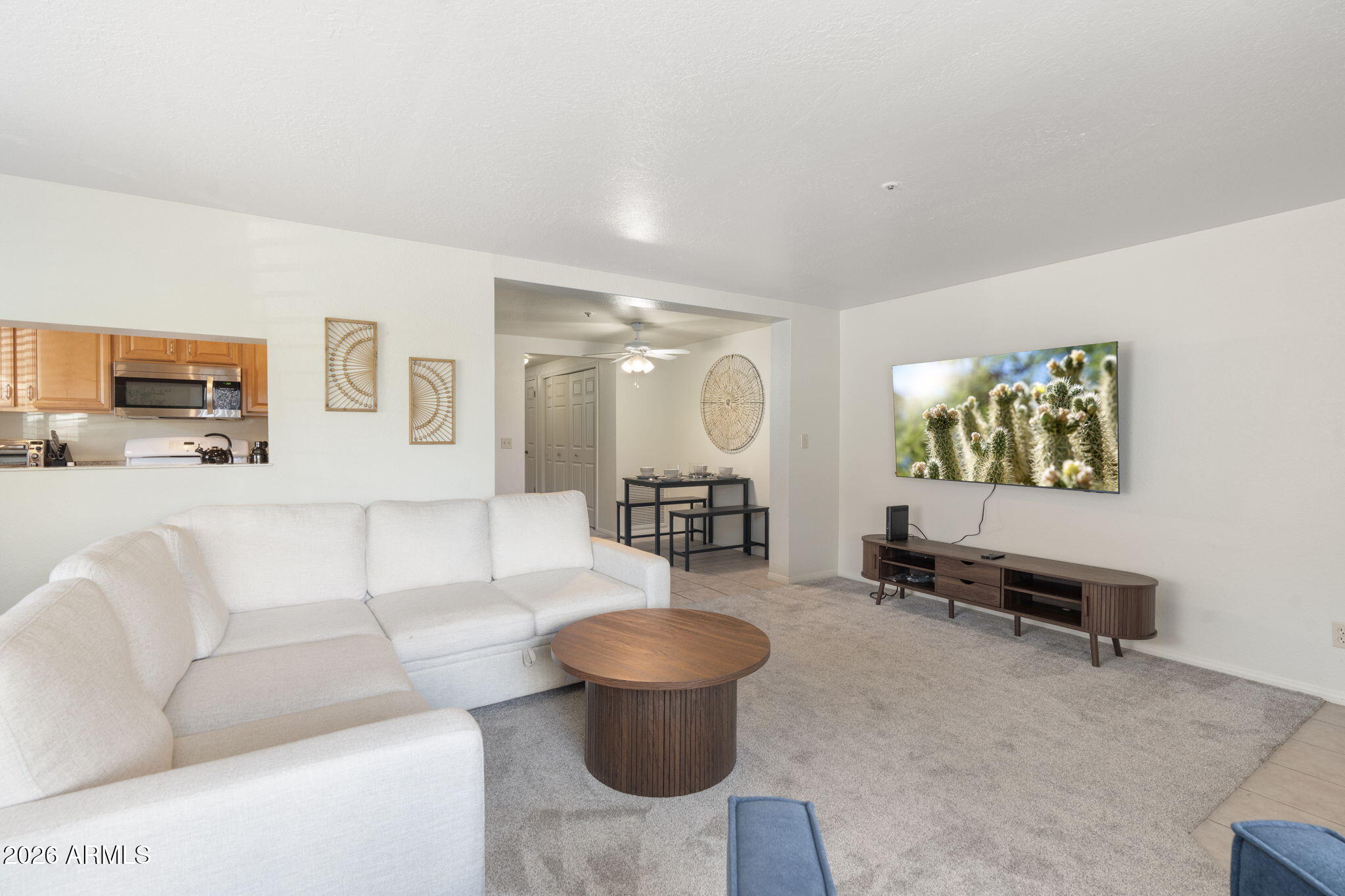 615 Jordan Road Sedona, AZ 86336 - Photo 68 of 82 a living room with furniture and view of kitchen