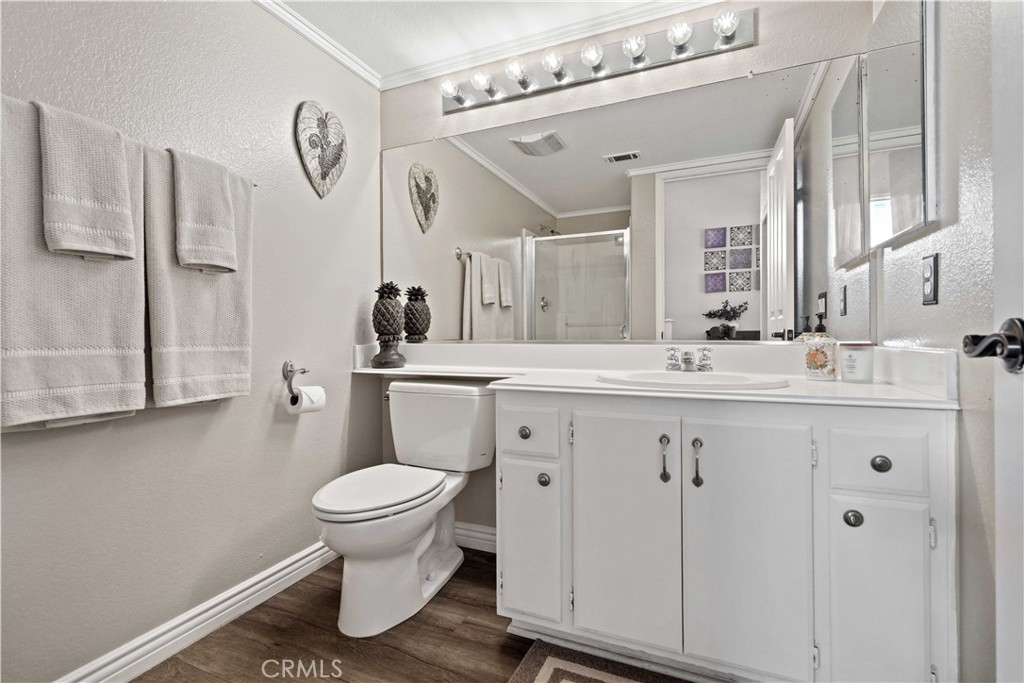 25510 Chisom Lane Stevenson Ranch, CA 91381 - Photo 20 of 53 a bathroom with a sink toilet and shower