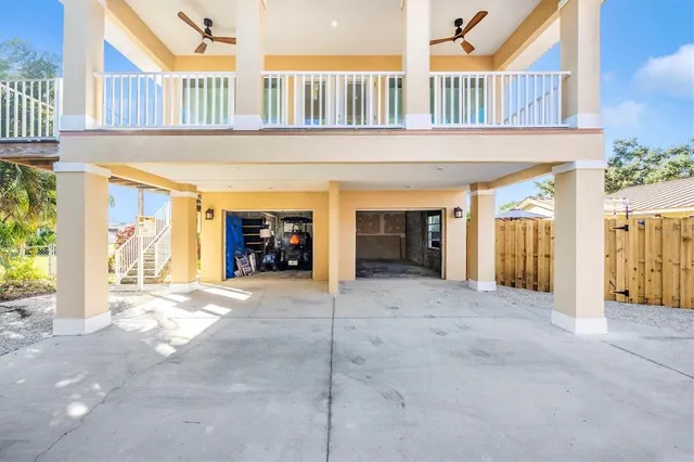 a view of a house with a patio