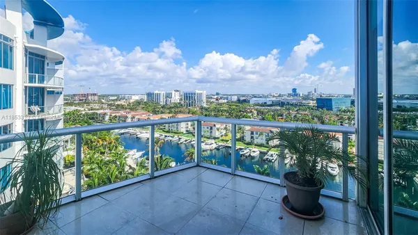 a view of a city that has tall buildings