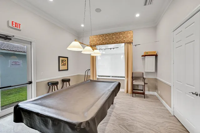 a view of a park with a slide