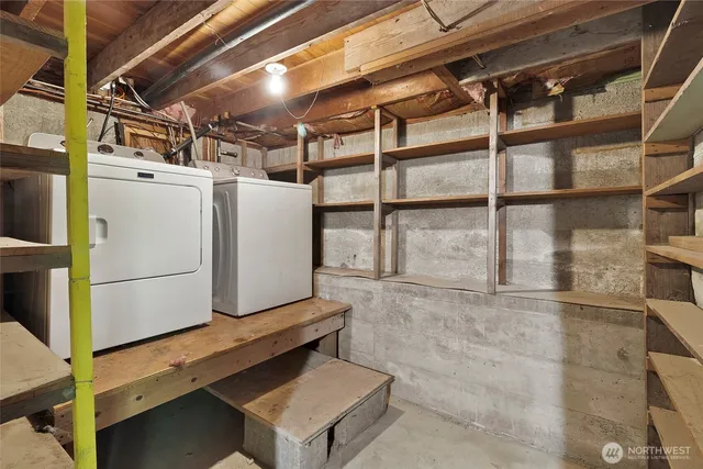 a view of a storage room