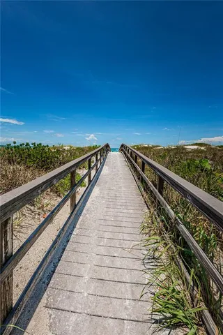 a view of balcony with ocean view