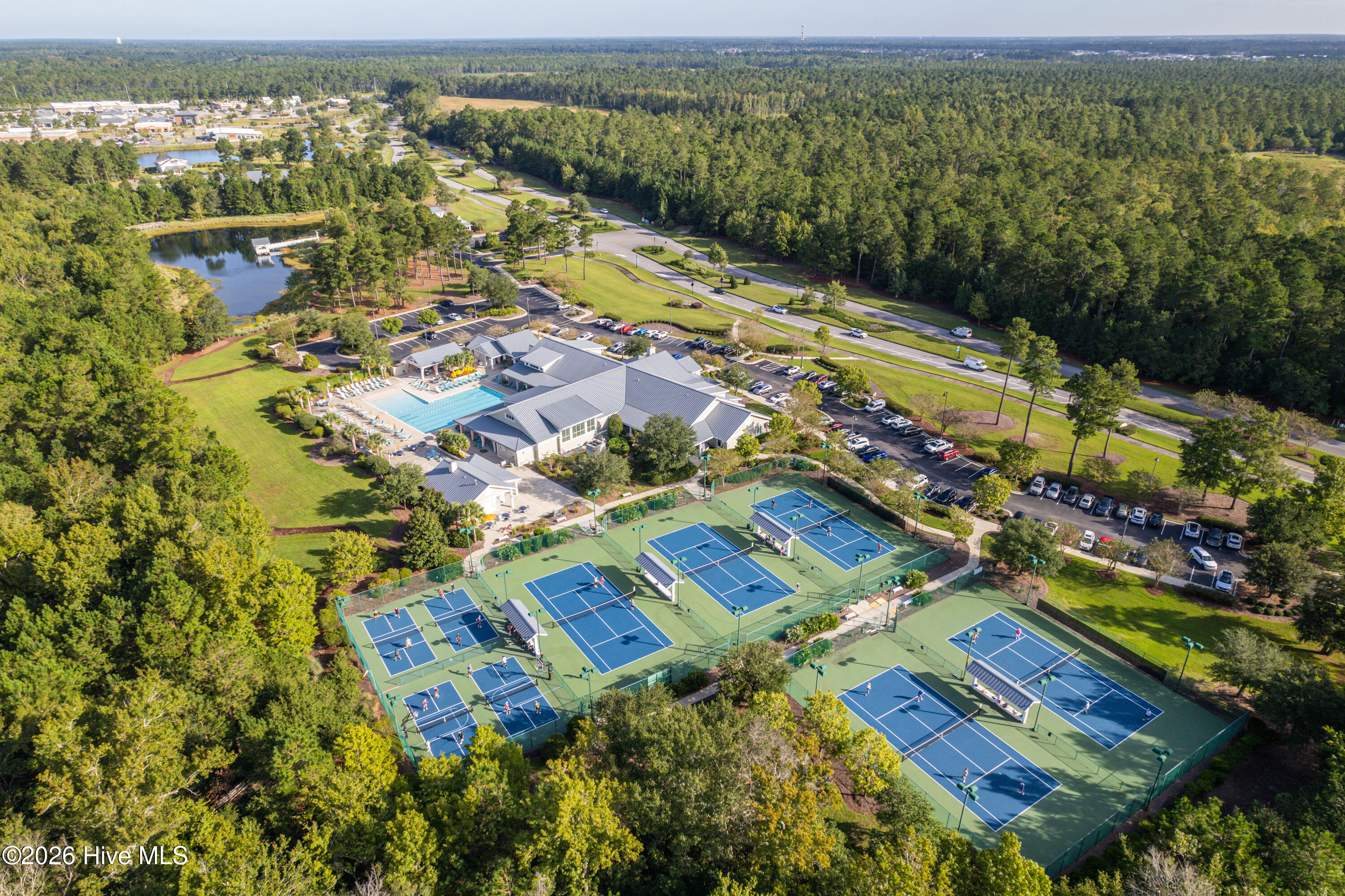 3432 Bitterns Branch Leland, NC 28451 - Photo 52 of 66 Aerial shot of Clubhouse