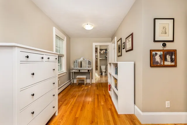 a view of a hallway with workspace