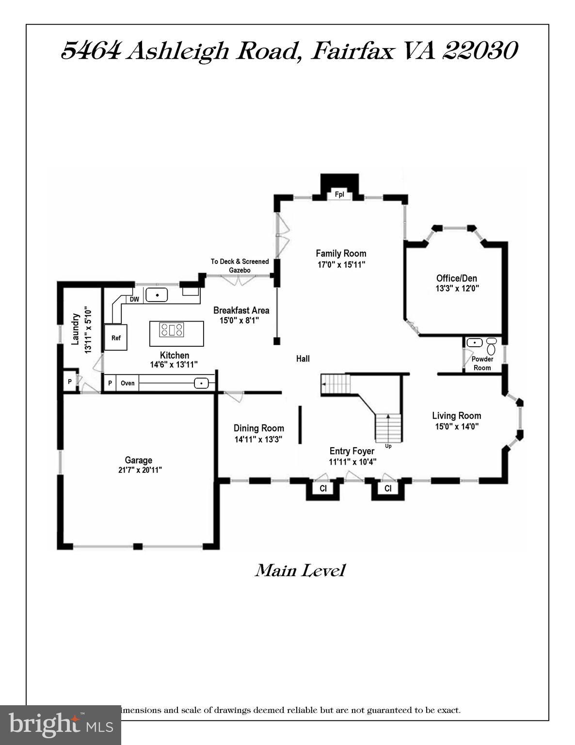 5464 Ashleigh Road Fairfax, VA 22030 - Photo 84 of 85 MAIN LEVEL FLOORPLAN