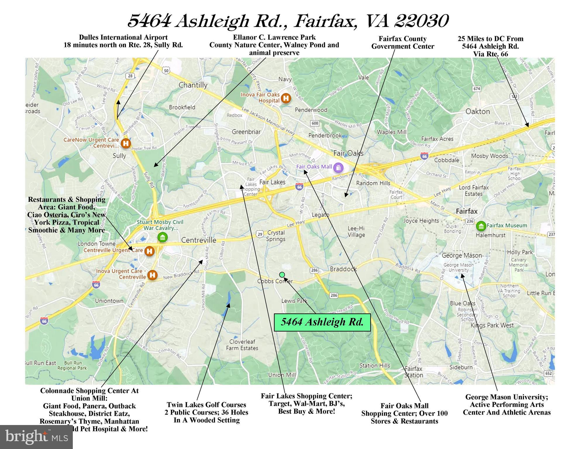 5464 Ashleigh Road Fairfax, VA 22030 - Photo 83 of 85 CONVENIENT TO EVERYTHING!