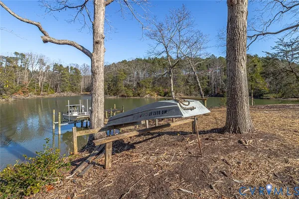 a view of lake and yard