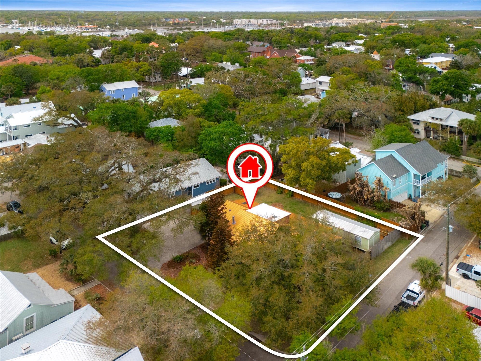 68 Kings Ferry Way St. Augustine, FL 32084 - Photo 52 of 52 Aerial perspective of suburban area featuring property boundaries highlighted