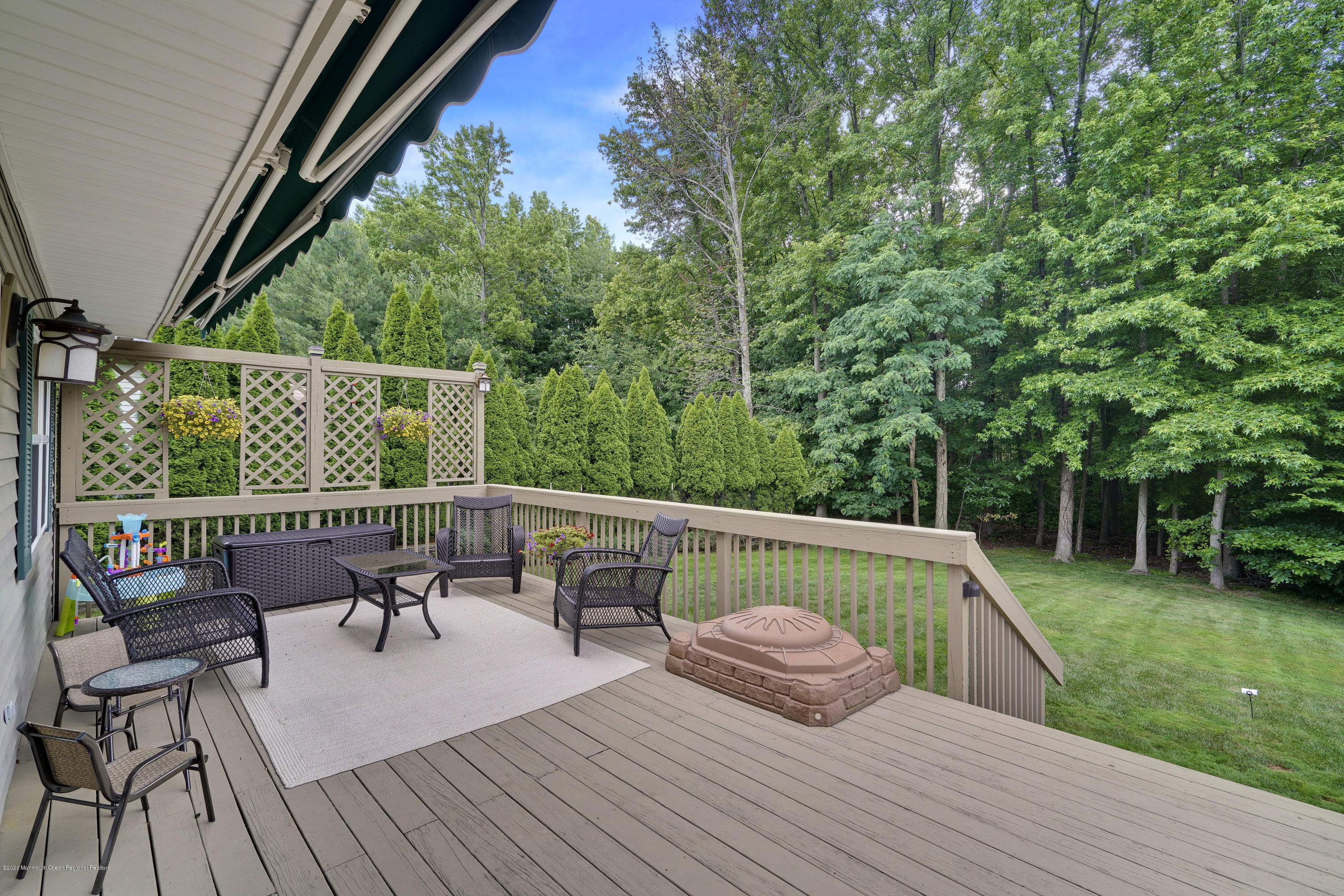 689 Line Road Matawan, NJ 07747 - Photo 23 of 25 a view of balcony with furniture and garden