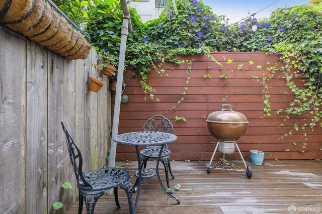 a view of an outdoor space with seating area