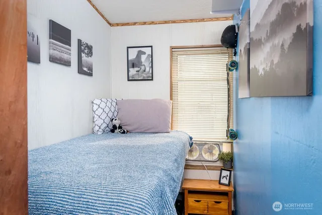 a view of front door and bedroom