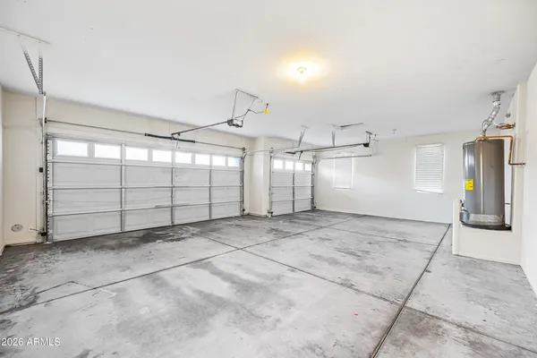 a view of a garage