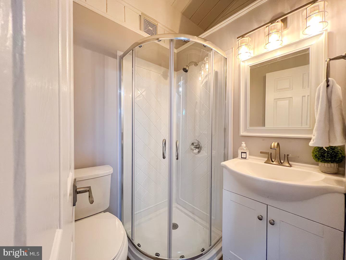 10609 Pine Needle Road Ocean City, MD 21842 - Photo 24 of 26 a bathroom with a toilet a sink and a mirror