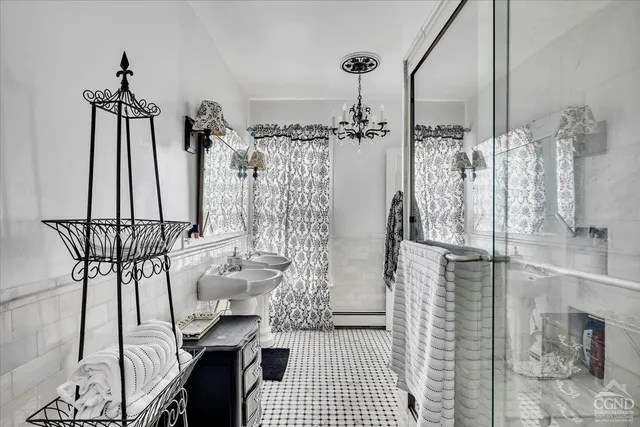 a view of a hallway with window