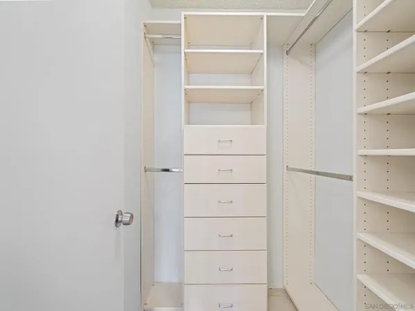 a view of a closet